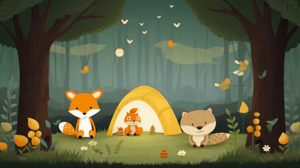 Gutenachtgeschichte zum Vorlesen über Tiere im Wald für Kinder im Alter von 3 bis 6 Jahren