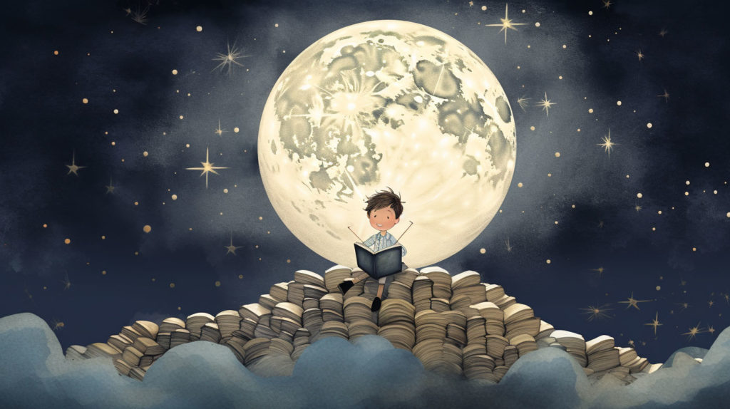 Kindergeschichte zum Vorlesen: Der neugierige Mond